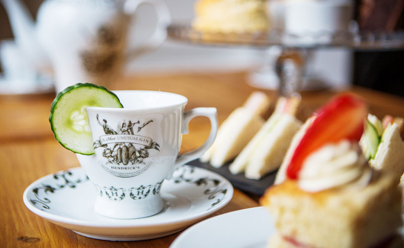 Gin tea cup with afternoon tea at No.4 Clifton Village